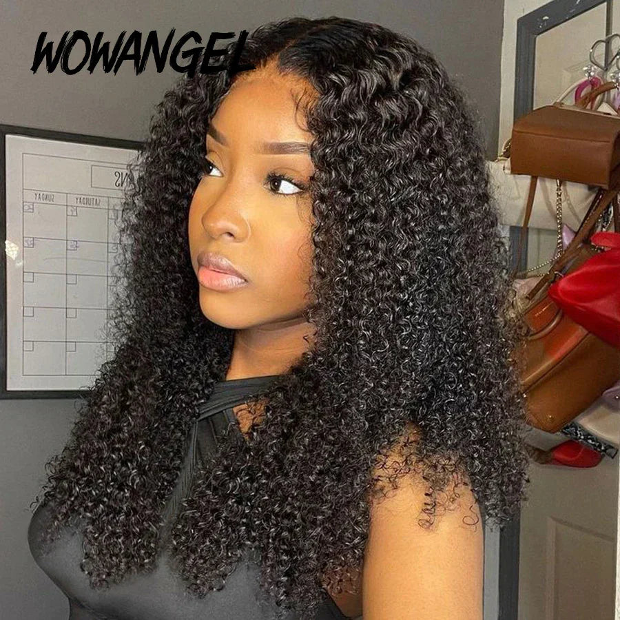 250% Afro Kinky Curly Wig 5X5 HD Lace Closure Wigs Malaysian Hair Invisible Transparent HD Lace Closure Human Hair Wig For Woman